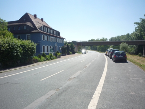 Bahnbergang ber die Strae von Altluheim nach Ketsch