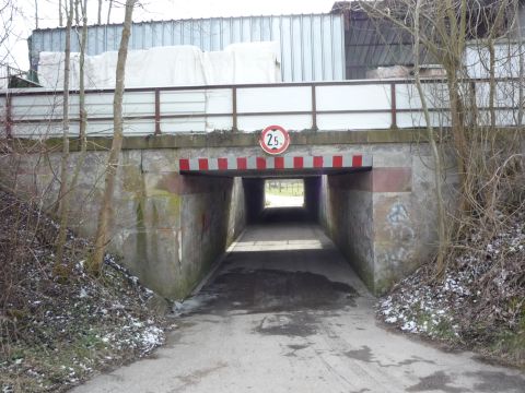 Unterfhrung unter den Bahnhofsgleisen