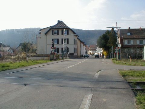 Bahnbergang in Fahrnau