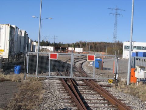 Sdliche Ausfahrt aus dem Containerbahnhof Pfullendorf