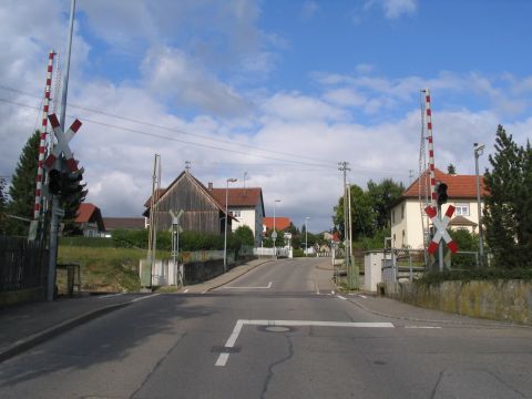 Bahnbergang in Gammertingen