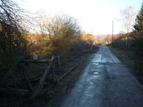 Gleisbeginn vor den alten Bahnhof Neckarelz