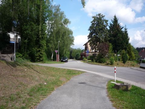 Bahnübergang über die Straße nach Lohrbach