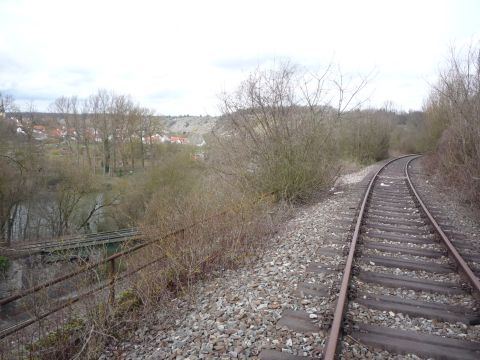 Zwischen Marbach und dem Abzweig der Kraftwerksbahn
