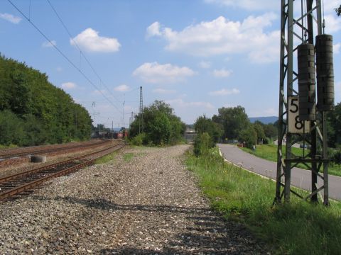 Abzweig von der Bahnlinie Stuttgart - Aalen