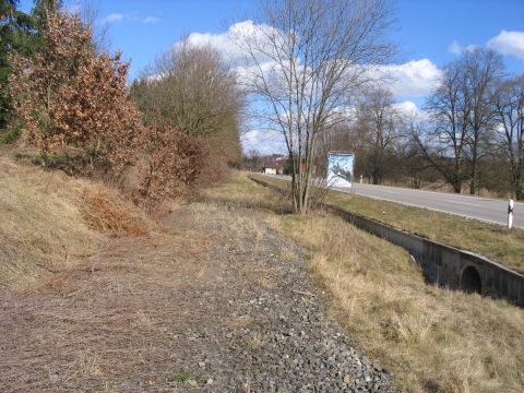 Bahnbergang ber die Strae von Winterrieden nach Babenhausen