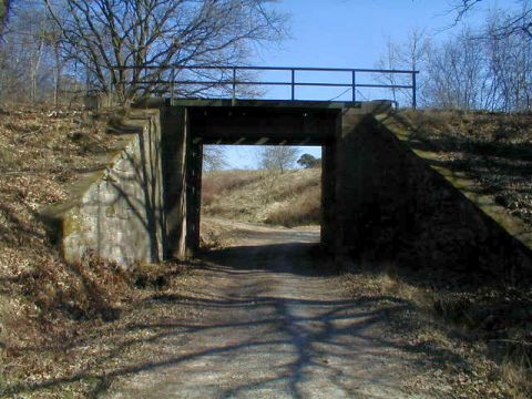 Brcke ber einen Forstweg