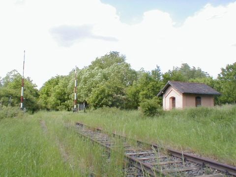 Bahnbergang ber einen Feldweg