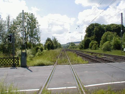 Bahnbergang ber die Strae „Im Wahl“