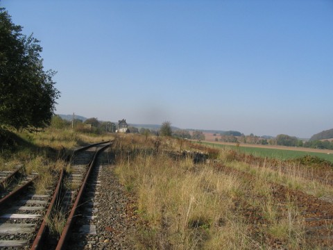 Abzweig der Grubenanschlussbahn nach Bischofferode