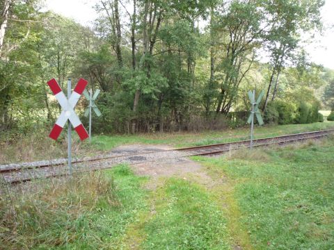 Bahnbergang ber einen Feldweg