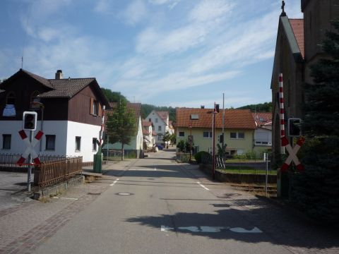 Bahnbergang ber die Rathausstrae