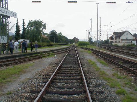 Blick Richtung DB Bahnhof Haltingen