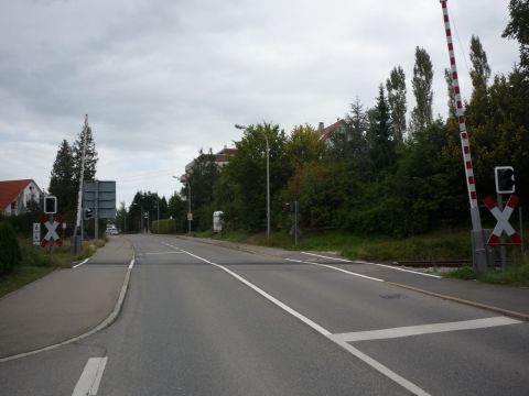 Bahnübergang über die Neue Rottenburger Straße