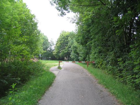 Ende der Steilstrecke und Abzweig zum Lokschuppen