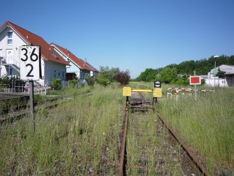 Prellbock in Vaihingen Nord