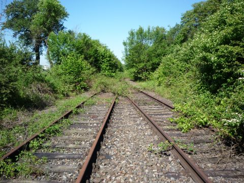 Ende des zweigleisigen Abschnitts
