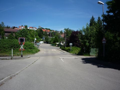 Bahnübergang über die Heiligkreuzstraße
