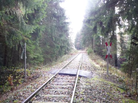 Bahnbergang zwischen Laufenmhle und Breitenfrst