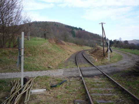 Bahnbergang zwischen Rudersberg und Klaffenbach-Alhtte