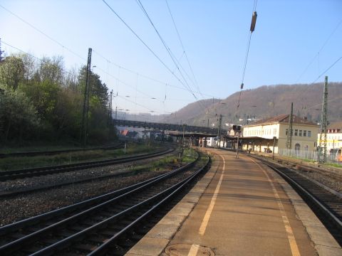 Einfahrt in den Bahnhof Geislingen