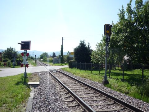 Bahnübergang über die Eichenwaldstraße